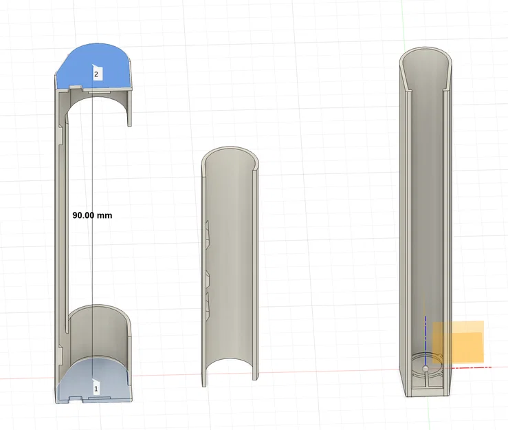 Nắp che bản lề cửa sổ 90mm - Image 3