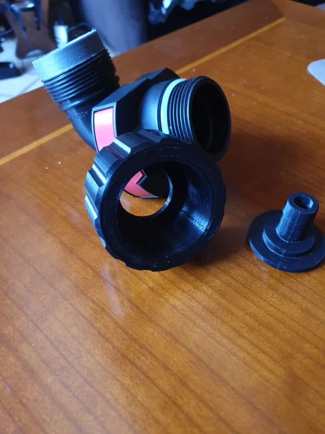 Đầu nối máy bơm chìm 47mm cho ống nước vườn 15mm in 3D - Image 1