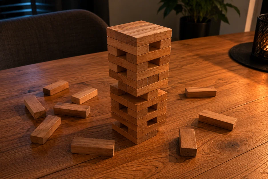 Bộ khối xếp hình rút gỗ Jenga 54 viên in 3D giải trí cực vui - Image 1