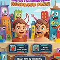Bộ Băng Đô Quái Vật Cho Bé - Sừng Quỷ & Mắt Người Ngoài Hành Tinh - Thumbnail 2