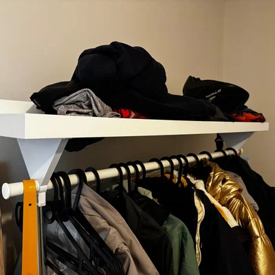 Giá đỡ kệ trên cho giá treo quần áo IKEA RIGGA