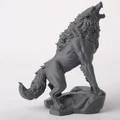 Tượng Người Sói Hú - Howling Werewolf Sculpture - Thumbnail 2