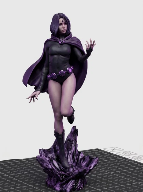 Mô hình 3D nhân vật Raven từ DC Comics cực chi tiết - Image 1