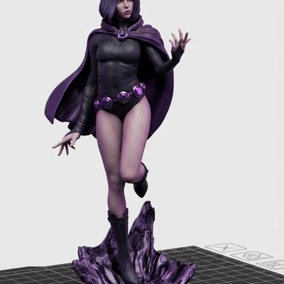 Mô hình 3D nhân vật Raven từ DC Comics cực chi tiết