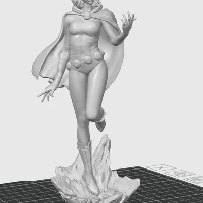 Mô hình 3D nhân vật Raven từ DC Comics cực chi tiết