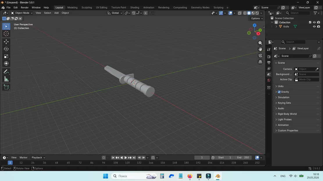 Mô hình dao chiến đấu Combat Knife đồ chơi 3D an toàn cho mọi người - Image 1
