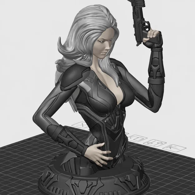 Mô hình tượng bán thân Black Widow (Black Widow Bust) in 3D cực chất - Image 1