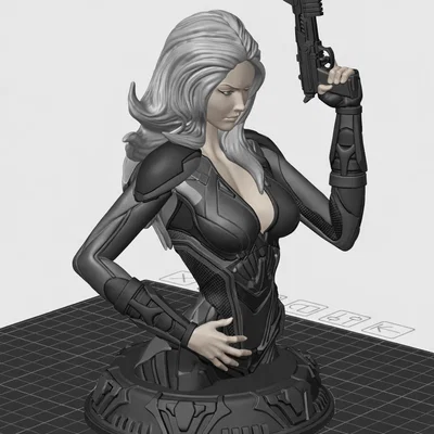 Mô hình tượng bán thân Black Widow (Black Widow Bust) in 3D cực chất
