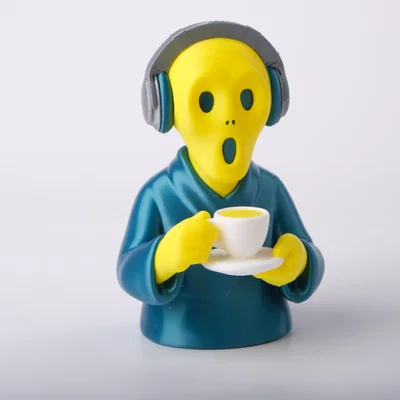 Mô Hình Tượng 'Coffee Break Scream' Độc Đáo