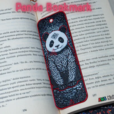 Gấu trúc họa tiết nút thắt Celtic - Bookmark HueForge