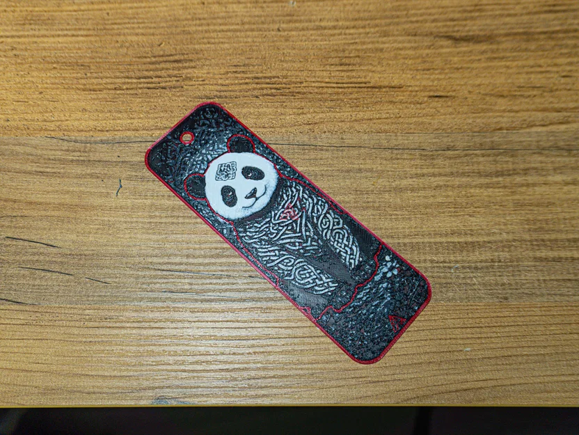 Gấu trúc họa tiết nút thắt Celtic - Bookmark HueForge - Image 5