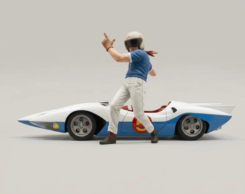 Mô hình 3D Speed Racer và xe Mach 5 kinh điển để in ấn - Image 1