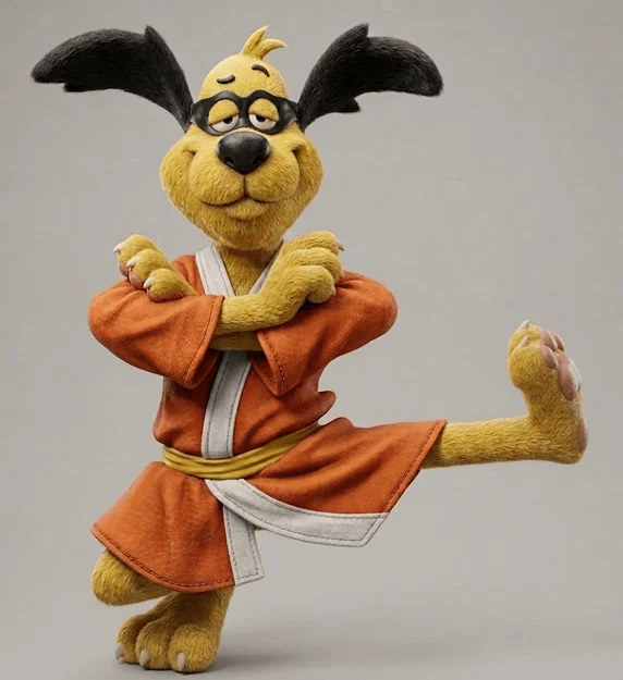 Mô hình in 3D Hong Kong Phooey (Penrod Penry Pooch) cổ điển - Image 1