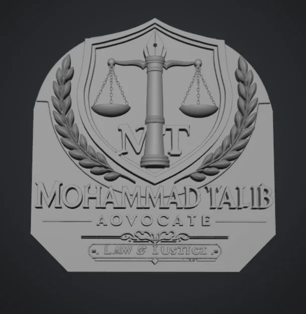 Mô hình 3D Logo Luật Sư (Advocate Logo) tinh xảo cho văn phòng - Image 1