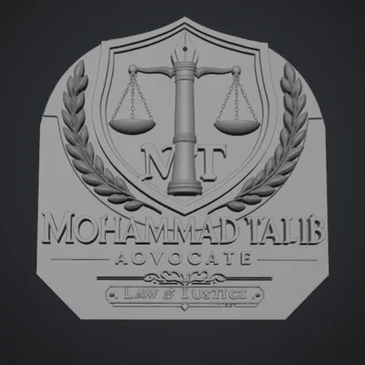 Mô hình 3D Logo Luật Sư (Advocate Logo) tinh xảo cho văn phòng