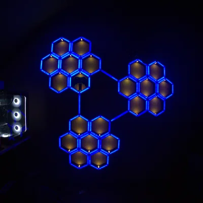 Kệ Trưng Bày Gamepad Hình Lục Giác Có Đèn LED Độc Đáo