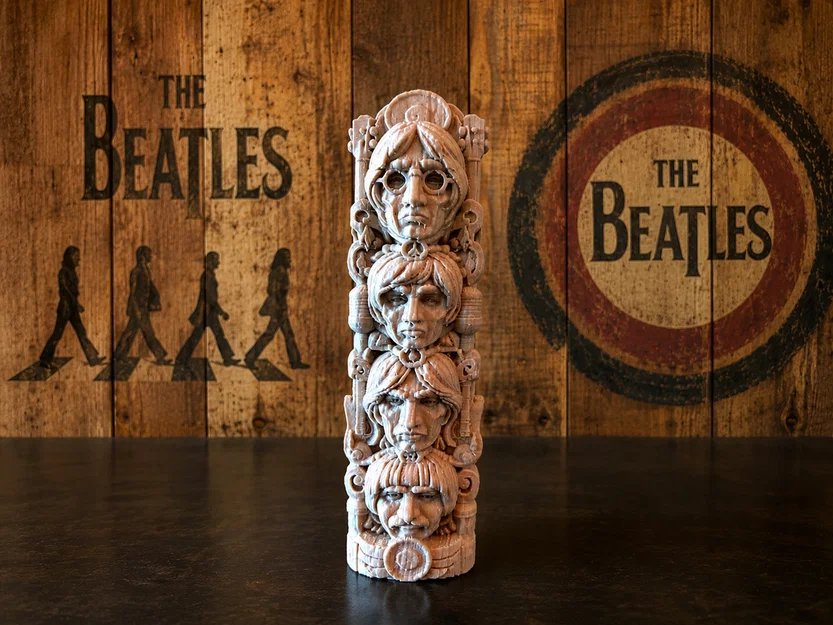 Beatles Tribal Totem - Tượng cột bộ lạc huyền thoại - Image 1