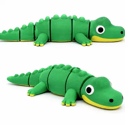 Cá sấu nhỏ đáng yêu – Đồ chơi khớp nối in 3D linh hoạt