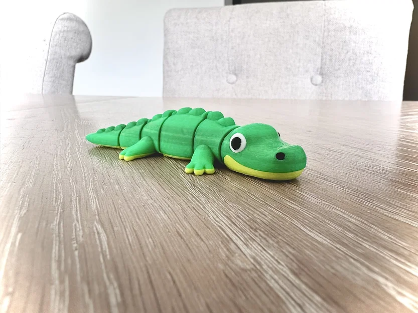Cá sấu nhỏ đáng yêu – Đồ chơi khớp nối in 3D linh hoạt - Image 4