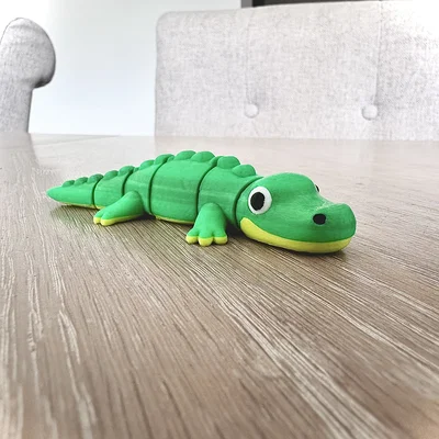Cá sấu nhỏ đáng yêu – Đồ chơi khớp nối in 3D linh hoạt