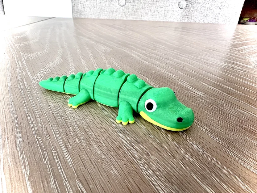 Cá sấu nhỏ đáng yêu – Đồ chơi khớp nối in 3D linh hoạt - Image 5