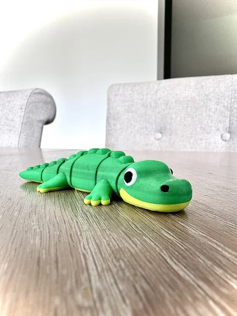 Cá sấu nhỏ đáng yêu – Đồ chơi khớp nối in 3D linh hoạt - Image 6