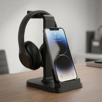 Giá đỡ tai nghe và điện thoại hiện đại in 3D
