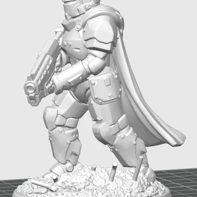 Oath Sword Bastion Knight với Súng Trường Hạng Nặng