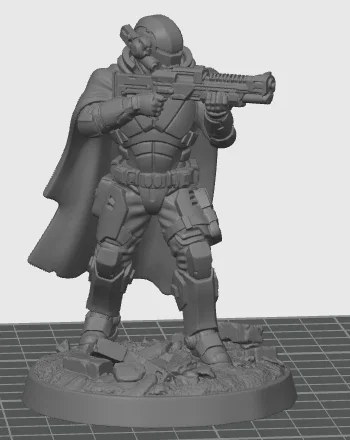 Mô hình Oath Sword Bastion Knight cầm súng pulse rifle - Image 1
