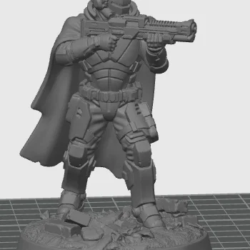 Mô hình Oath Sword Bastion Knight cầm súng pulse rifle