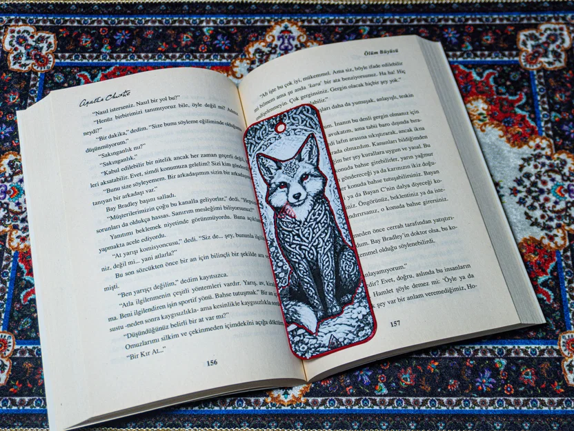 Cáo Celtic Knot - Bookmark HueForge - Image 3