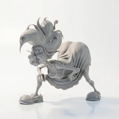 Mô hình 3D cụ bà sang trọng in ấn 3D