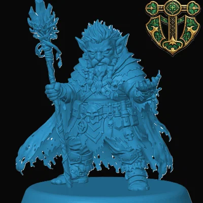 Deep Gnome Cleric - Mô hình nhân vật cho game RPG