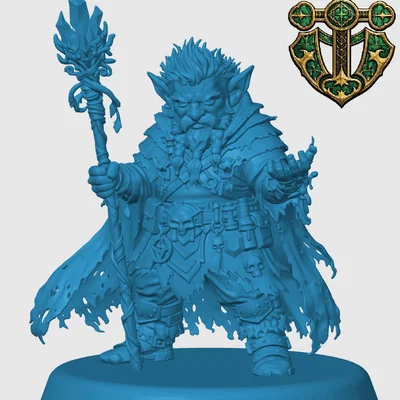 Deep Gnome Cleric - Mô hình nhân vật cho game RPG