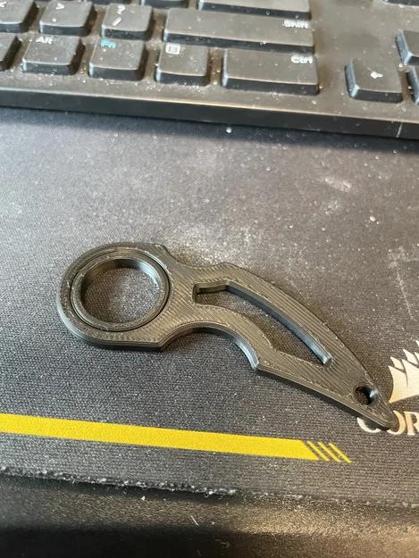 Móc khóa Fidget hình dao Karambit in 3D với vòng bi 6902 - Image 1