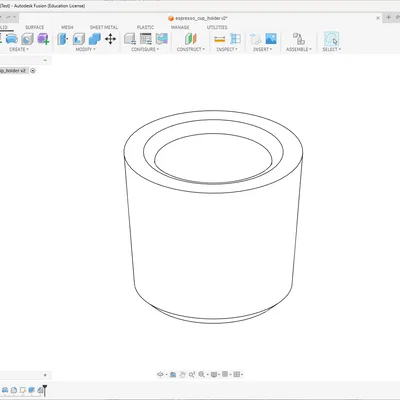 Đế giữ cốc espresso trên ô tô (Espresso cup holder inlay) - Mẫu in 3D tiện lợi