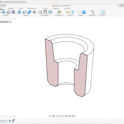 Đế giữ cốc espresso trên ô tô (Espresso cup holder inlay) - Mẫu in 3D tiện lợi