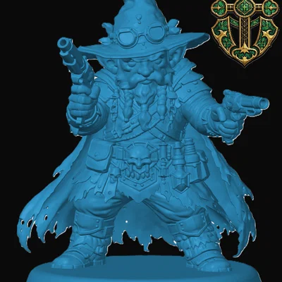 Mô hình Deep Gnome Gunslinger cho game RPG