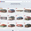 Tòa nhà 3 tầng tỉ lệ HO (Dân dụng hoặc Đa gia đình) – Mô hình in 3D từ 3D Kit Factory - Thumbnail 2