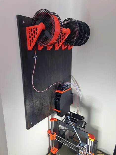 Giá treo cuộn filament gắn tường ma sát thấp (dùng cho đơn lẻ và bộ MMU3) - Image 1
