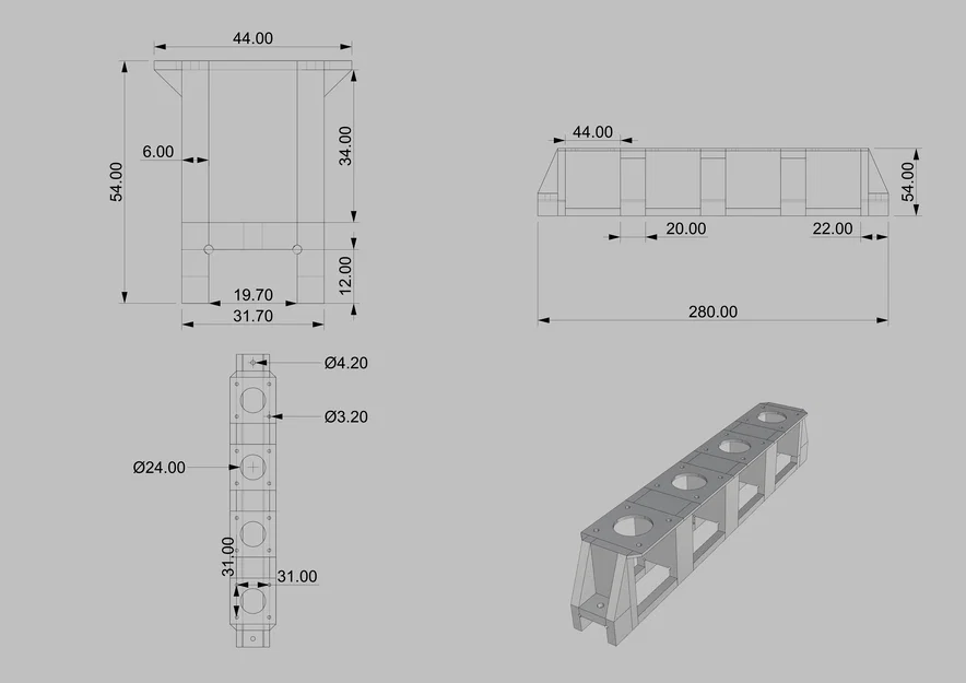 Giá đỡ Extruder cho Neptune 4 Max mod CoPrint và TBSTRON3D - Image 4