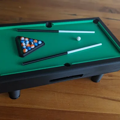 Mô hình bàn bida mini 3D: Đồ chơi trang trí bàn làm việc độc đáo