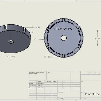 Jig hỗ trợ cắt lõi nhựa Filament tiện lợi cho máy in 3D