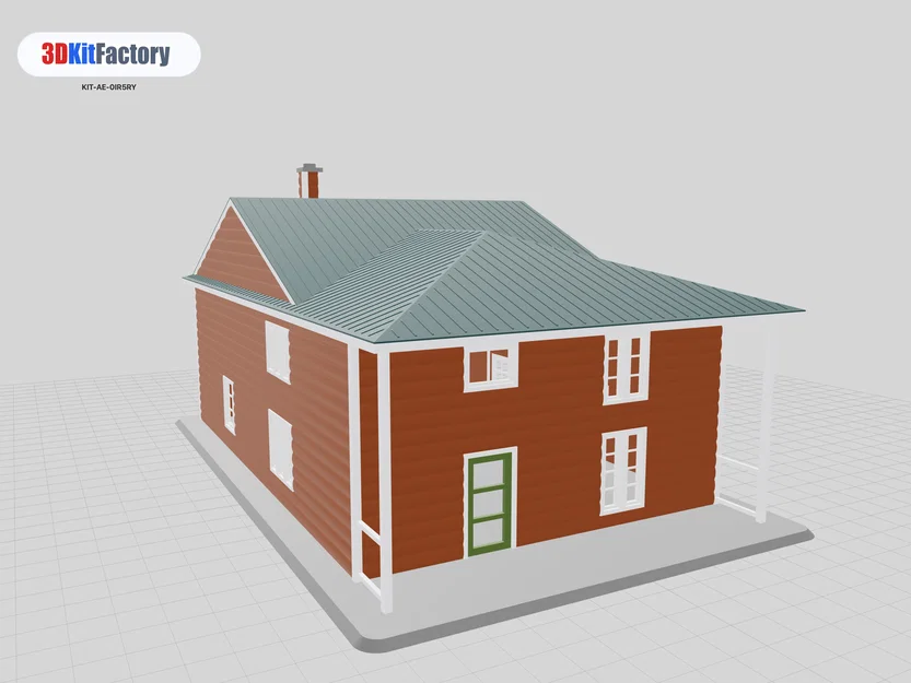Nhà 2 tầng tỉ lệ HO – Mô hình in 3D từ 3D Kit Factory - Image 1