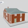 Nhà 2 tầng tỉ lệ HO – Mô hình in 3D từ 3D Kit Factory - Thumbnail 1