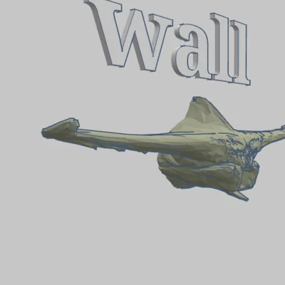 Mô hình treo tường Ghost Leviathan (Subnautica) phong cách Low Poly