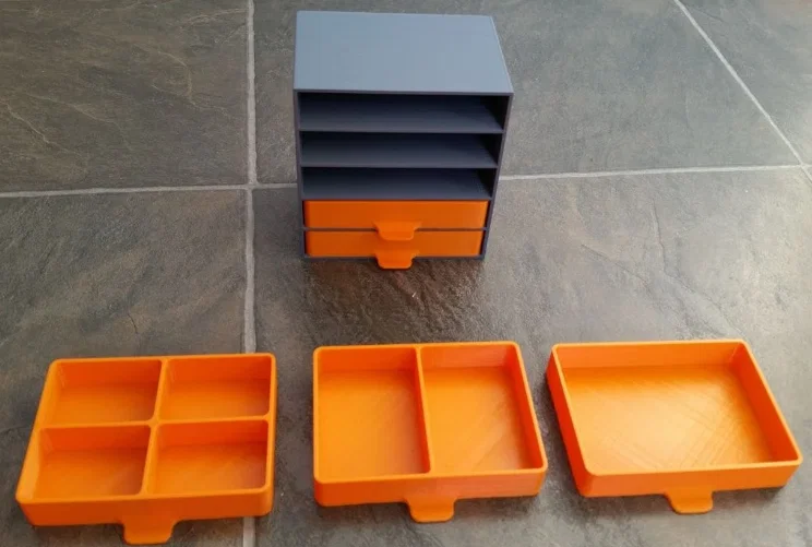 Bộ tủ ngăn kéo mini đa năng - Mô hình 3D sắp xếp bàn làm việc - Image 1