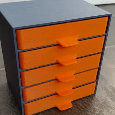 Bộ tủ ngăn kéo mini đa năng - Mô hình 3D sắp xếp bàn làm việc