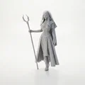 Mô hình tượng Nữ tu cầm quyền trượng Fantasy (Dành cho máy in 3D) - Thumbnail 1
