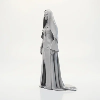 Mô hình tượng nữ tu thanh lịch - Tượng tôn giáo in 3D